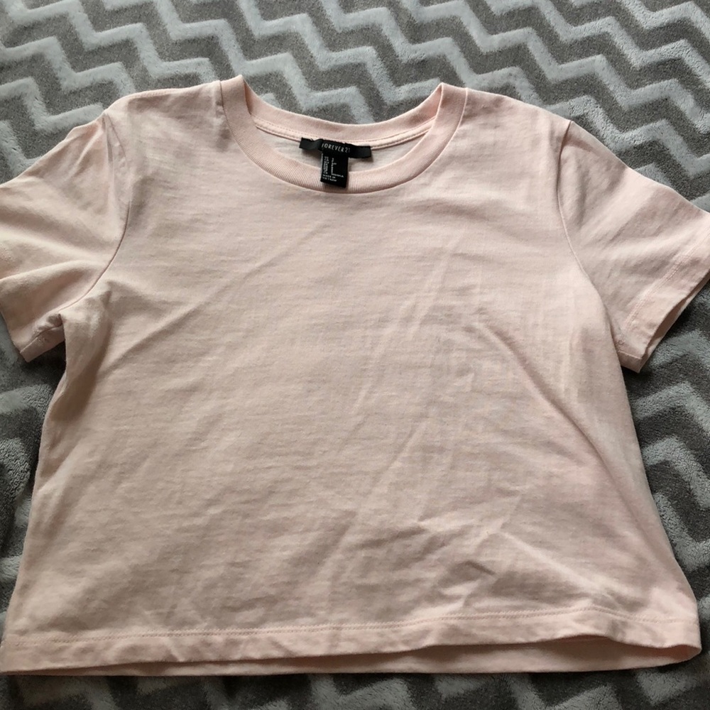 pink crop top